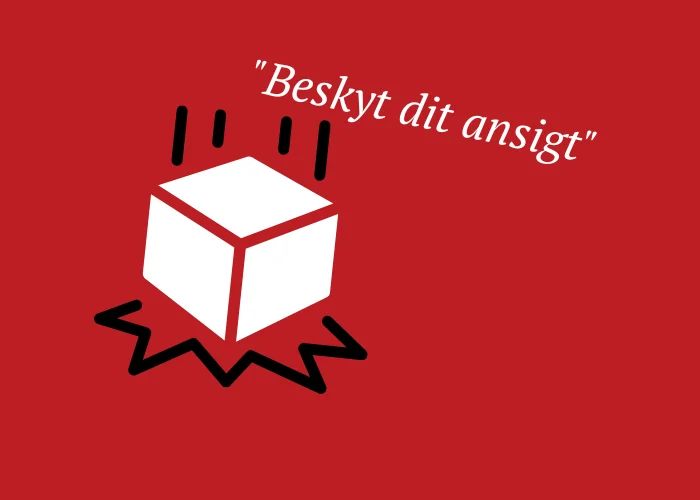 Han taber kasserne og beder dig om at beskytte dit ansigt og øjne.